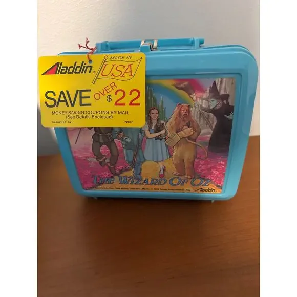Vintage 1989 Wizard of Oz Lunchbox & Thermos Set – Aladdin 50th Anniversary - Picture 2 of 5